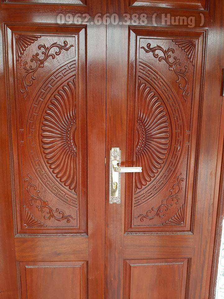 Mẫu cửa gỗ 2 cánh đẹp - giá mẫu cửa gỗ đẹp 2 cánh