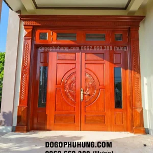 Cửa gỗ thông phòng, chính 1 cánh, 2 cánh, 4 cánh gỗ lim nam phi, gỗ đỏ, gỗ dổi, gỗ sồi. dogophuhung.com